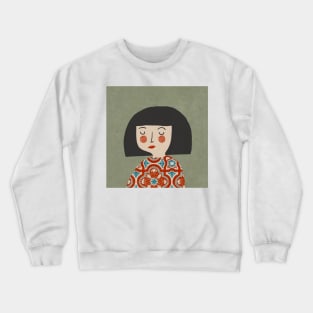 Girl. Collage. illustration Crewneck Sweatshirt